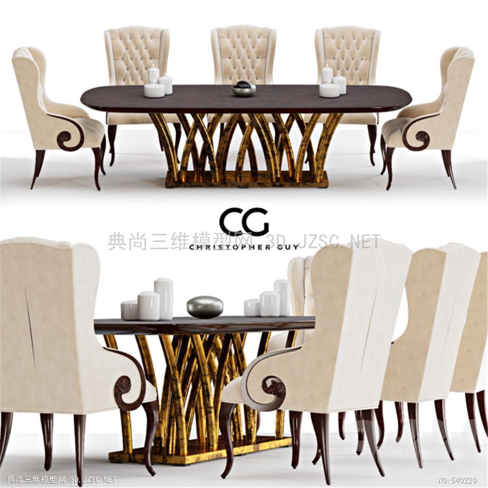 餐桌 桌椅 椅子 餐饮场所桌子和椅子 Rain Forest&Elysées by Christopher Guy