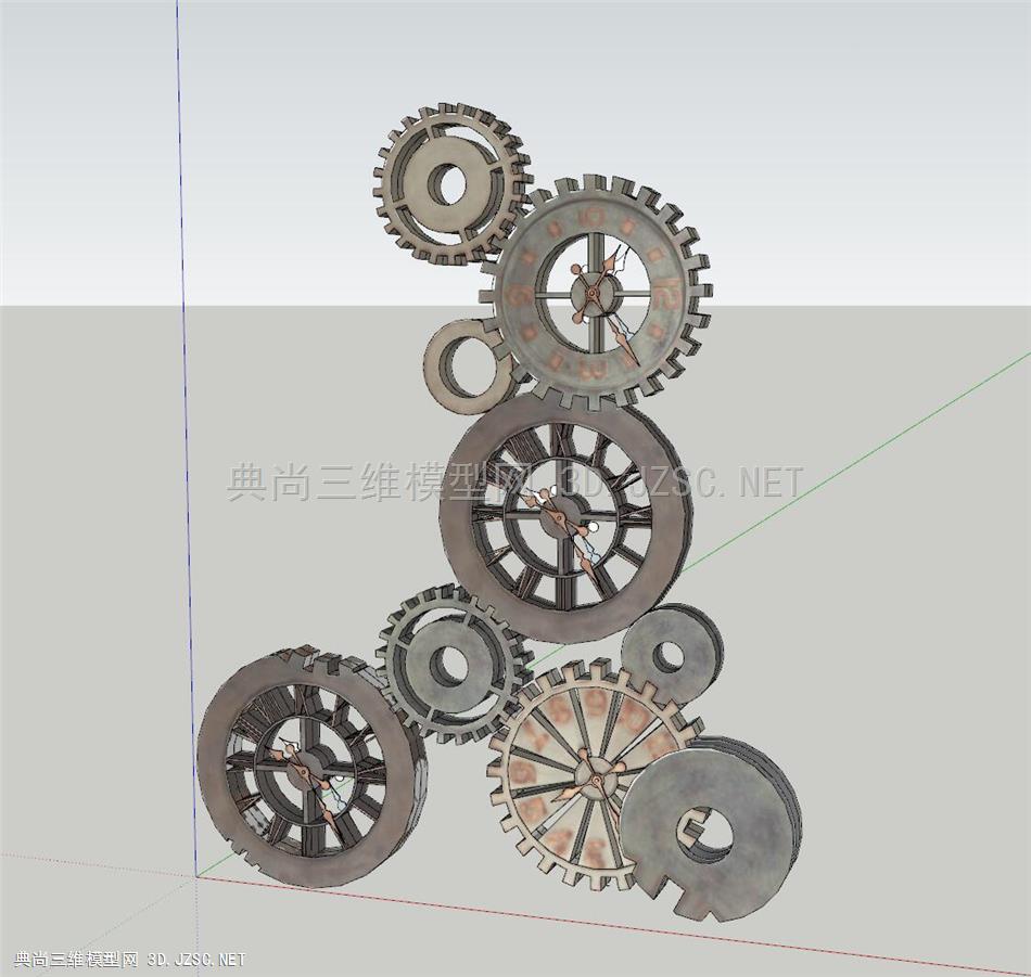 齿轮雕塑    齿轮时钟