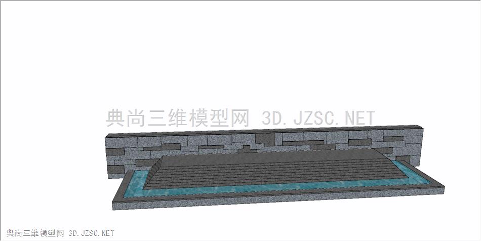 极简主义经典造型-现代风格艺术景墙-八十个现代极简风格艺术景墙SU模型 (3)