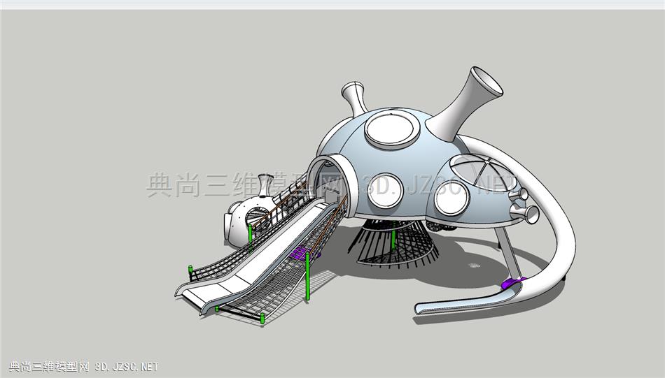 科幻儿童滑梯设施