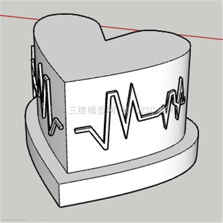 心动心形底座心电图