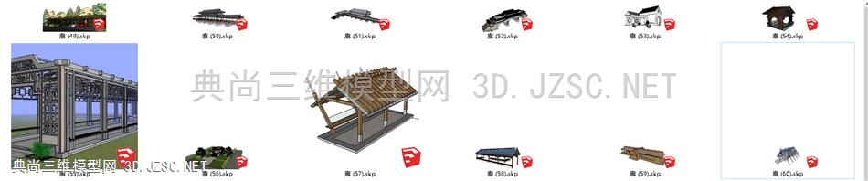 中式廊、古典门廊。廊道48-60