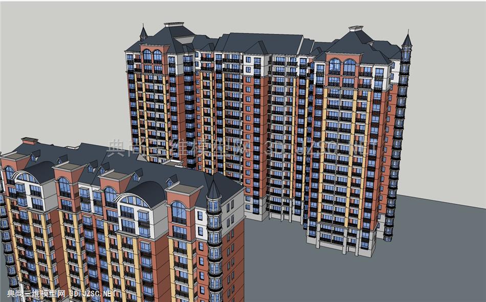 07某居住区住宅项目（SU+CAD+效果图）