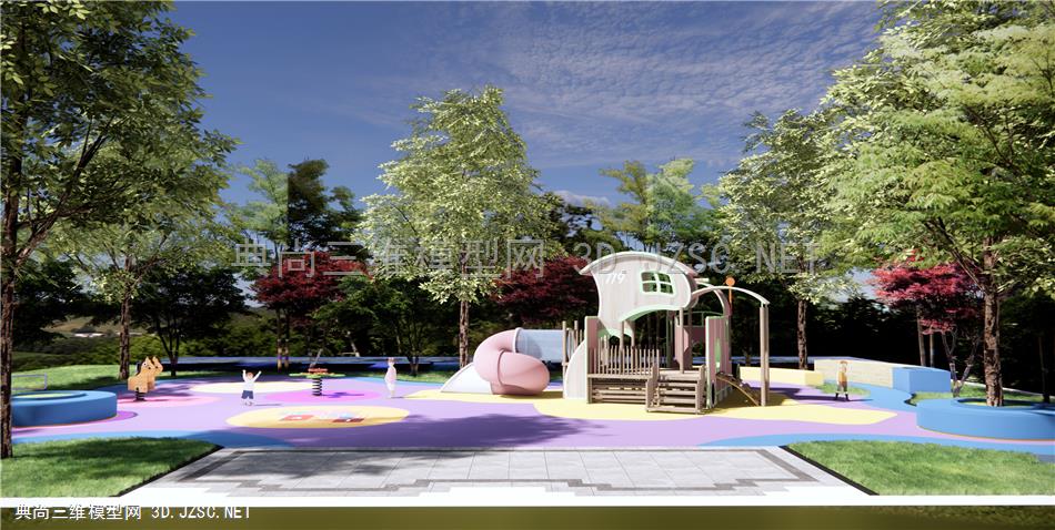 儿童游乐设施 滑梯 儿童公园 儿童游乐场 儿童活动区 儿童设施 幼儿园景观 原创