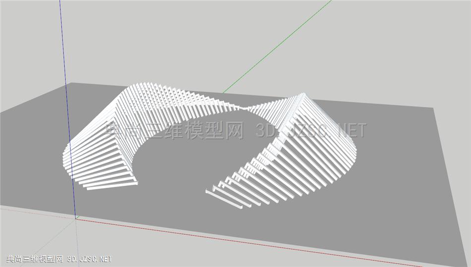 现代造型格栅雕塑