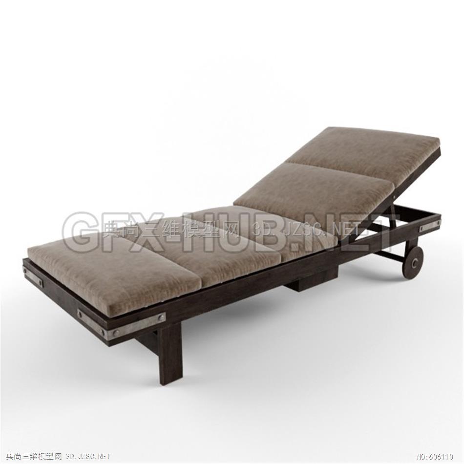 椅子躺椅室内小品3dmax模型amb_oungechair