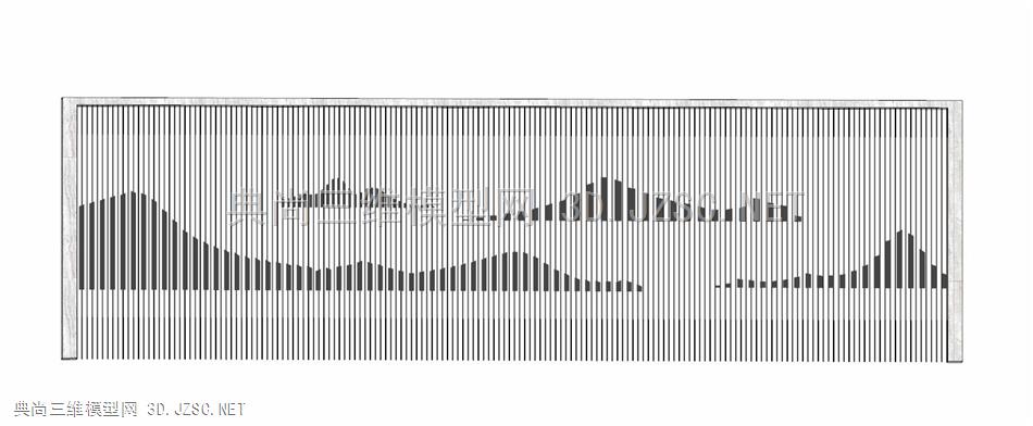 栅格山影景墙2组