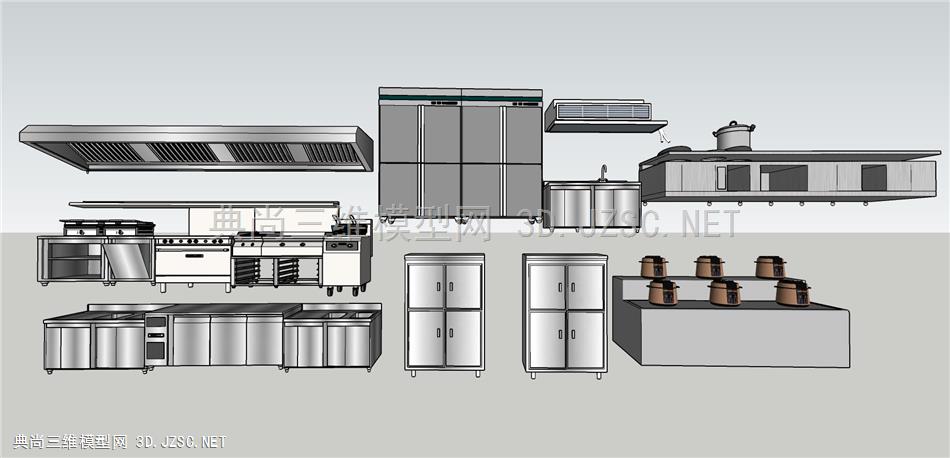 现代风格厨房设备组合