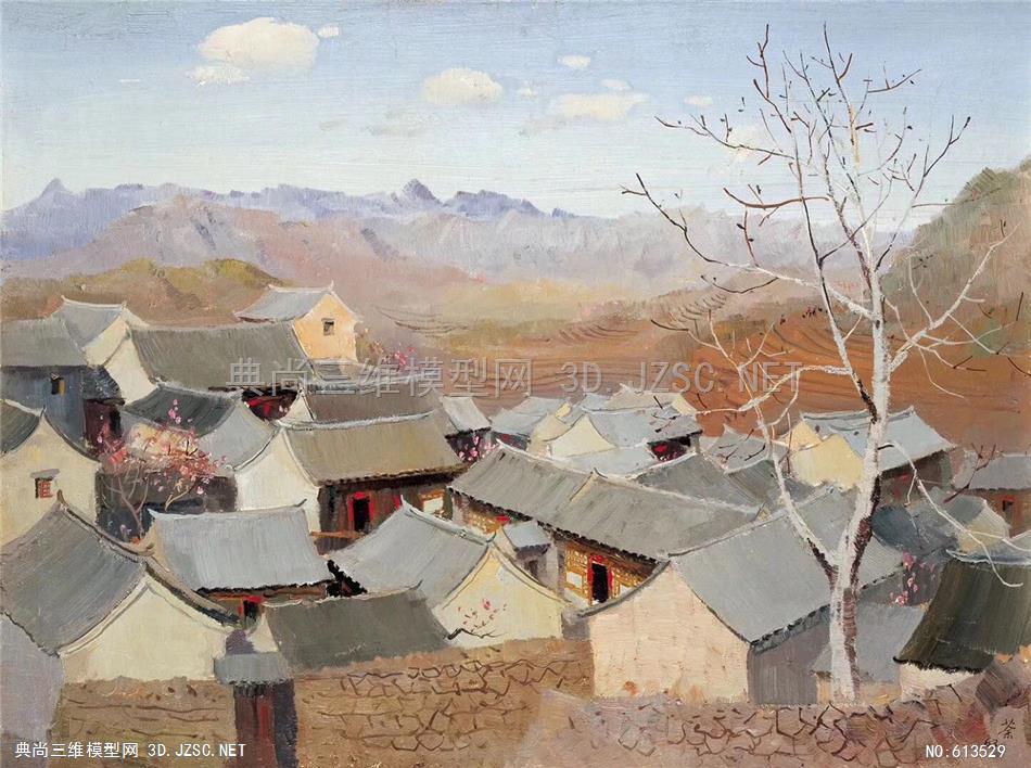 中式山水人物挂画墙面装饰挂画 (3)