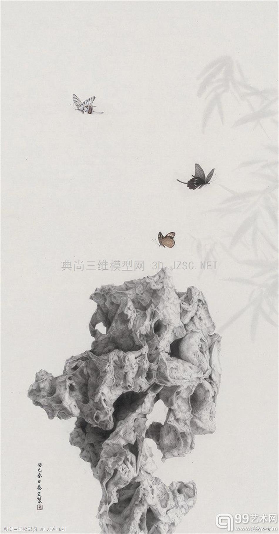 中式山水人物挂画墙面装饰挂画 (32)