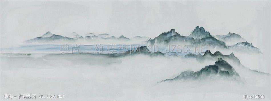 中式山水人物挂画墙面装饰挂画 (34)