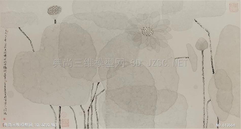 中式山水人物挂画墙面装饰挂画 (38)