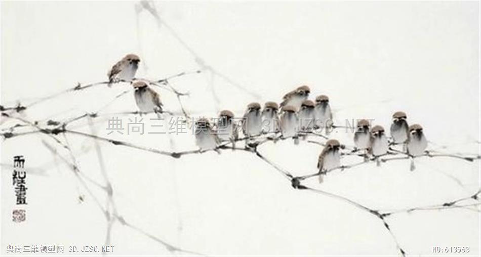中式山水人物挂画墙面装饰挂画 (37)