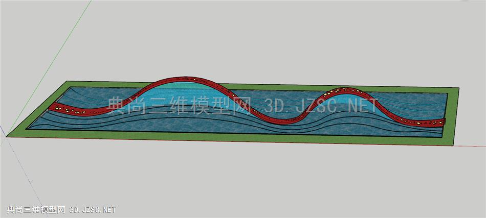 红飘带 水景 艺术小品 景观小品 现代