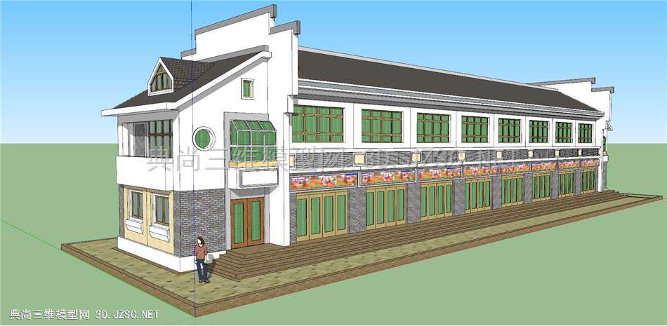 新型新农村商住建筑精品-SU模型