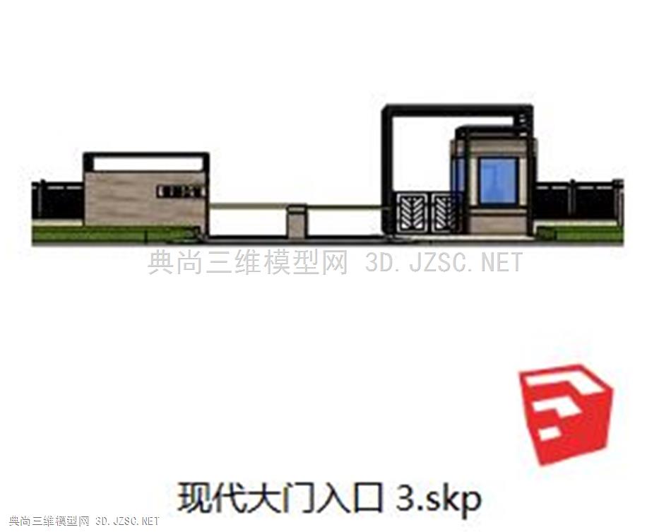 现代大门入口 3