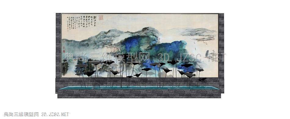 新中式景墙(9)