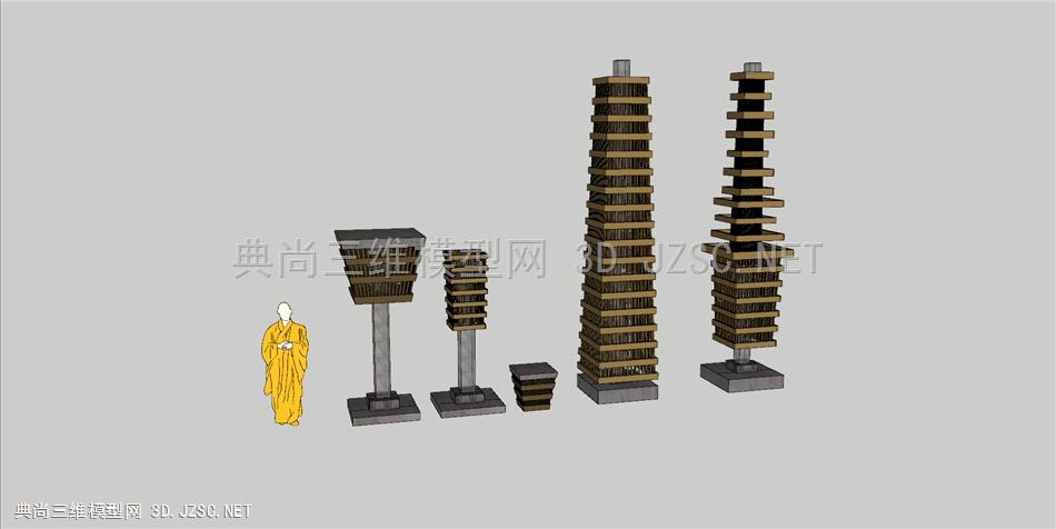 景观户外灯具小品SU模型