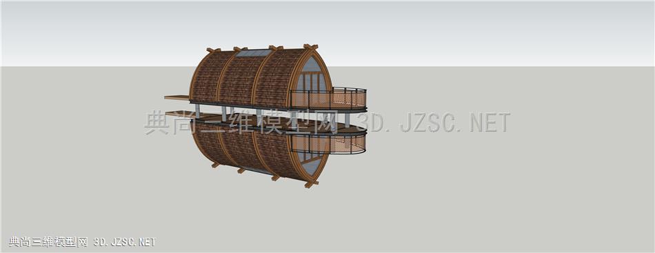 中式船屋造型