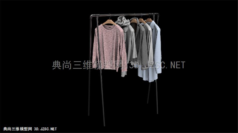 衣服模型衣架模型卫衣模型衬衫模型毛衣模型 c4d模型