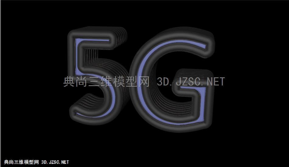 5G文字模型 c4d模型