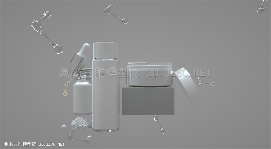 化妆品 c4d模型