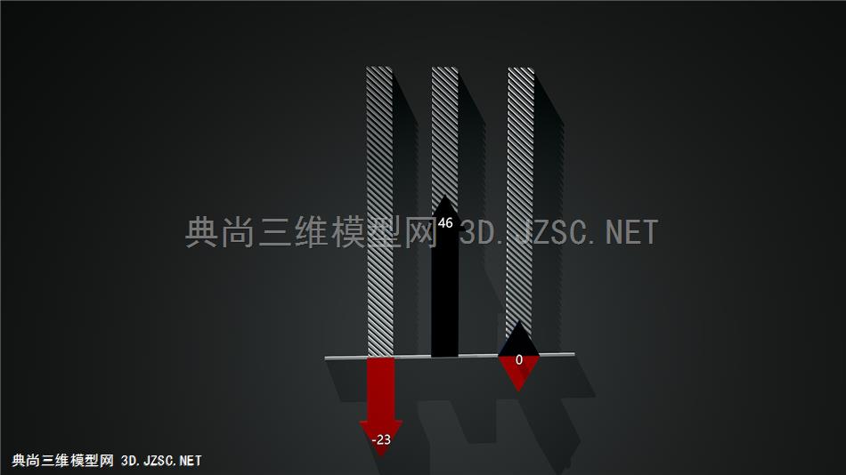 走势图图标 c4d模型