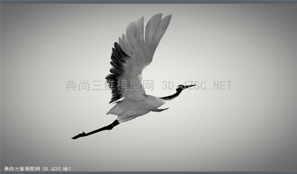 仙鹤 C4D模型