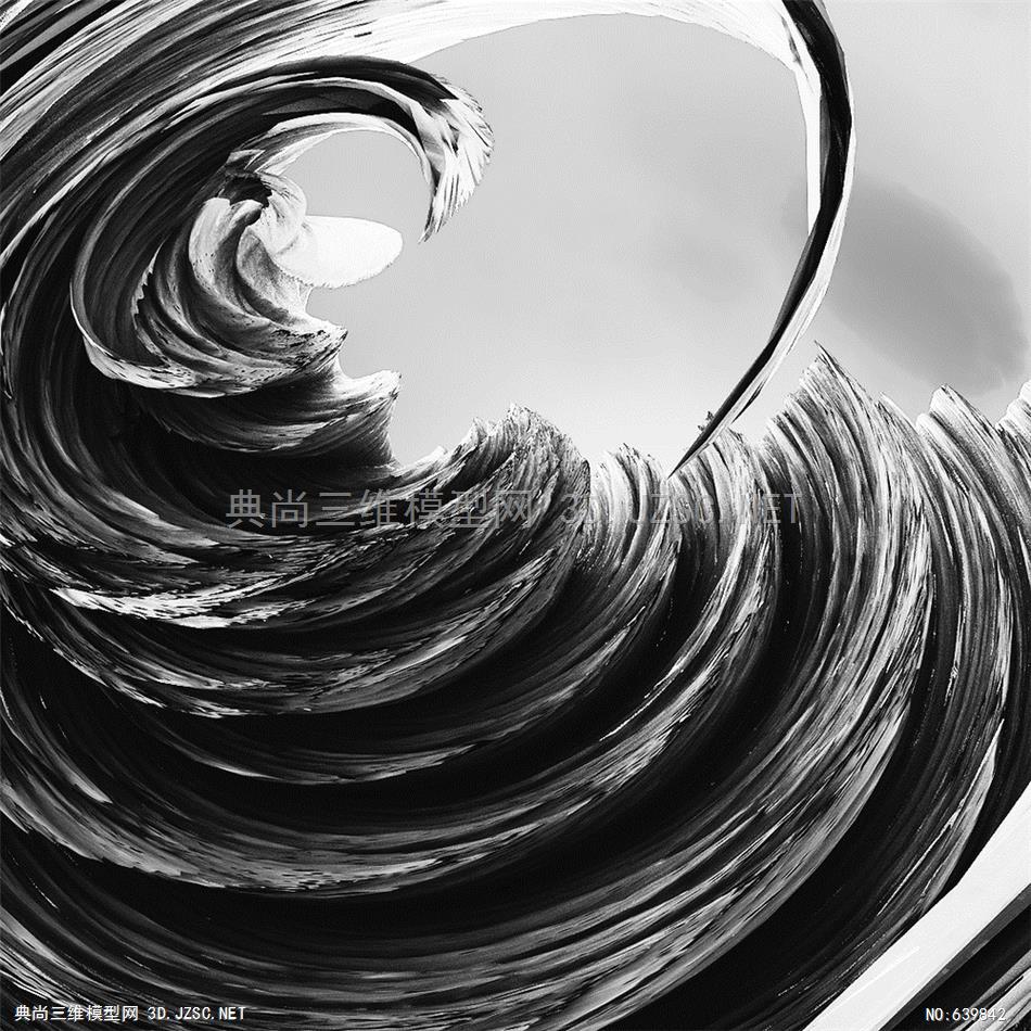 绘画漩涡版画卫星云图涡流swirlc4d模型