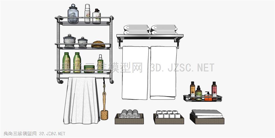 现代风格卫浴用品组合 (3)