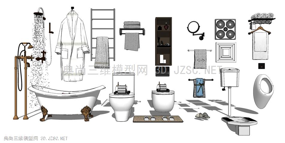 现代风格卫浴用品组合 (20)