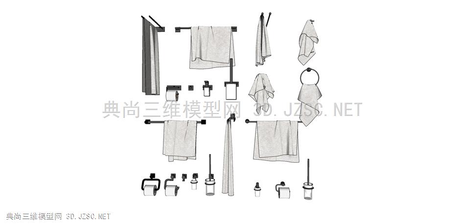 现代风格卫浴用品组合 (8)