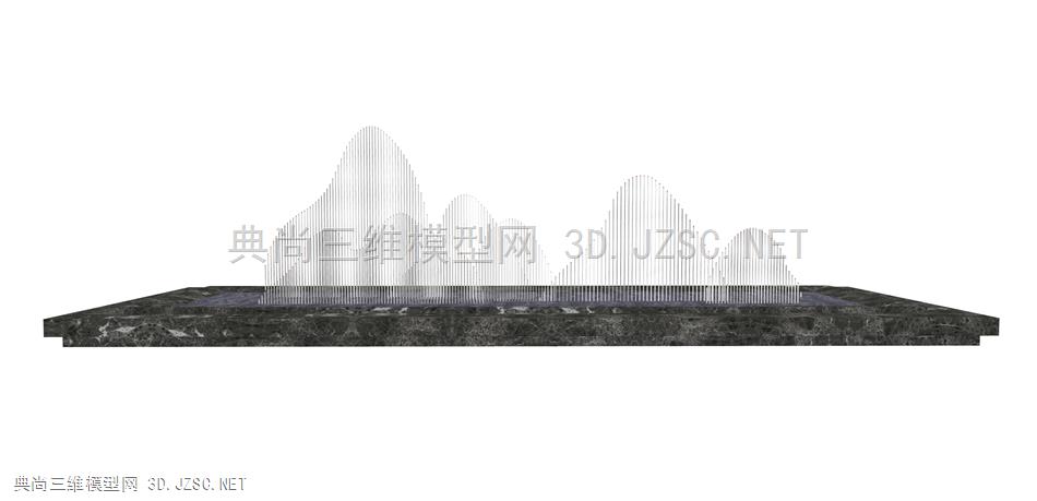 线条假山 (20)  现代假山水景 新中式假山水景 中式假山水景 抽象线条假山 景观小品 su模型