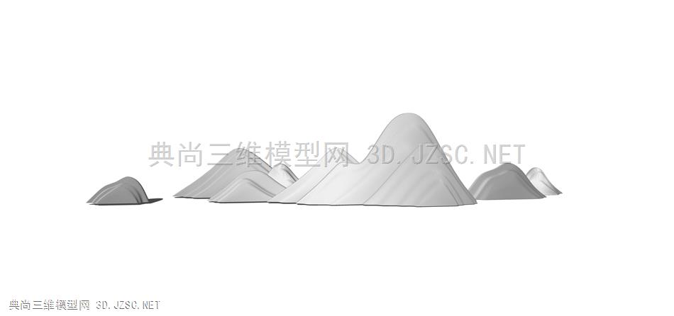 线条假山 (29) 现代假山水景 中式假山水景 抽象线条假山 景观小品 su模型