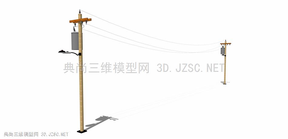 民俗农具景观小品22 路灯电缆 线缆 灯杆 电箱 