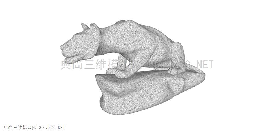 古建小品神兽石雕24   门口吉祥物 动物 猎豹雕塑 石像