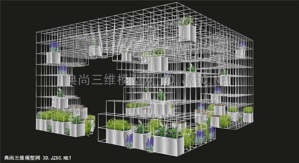 铁艺花架植物架、现代金属廊架小品、植物园