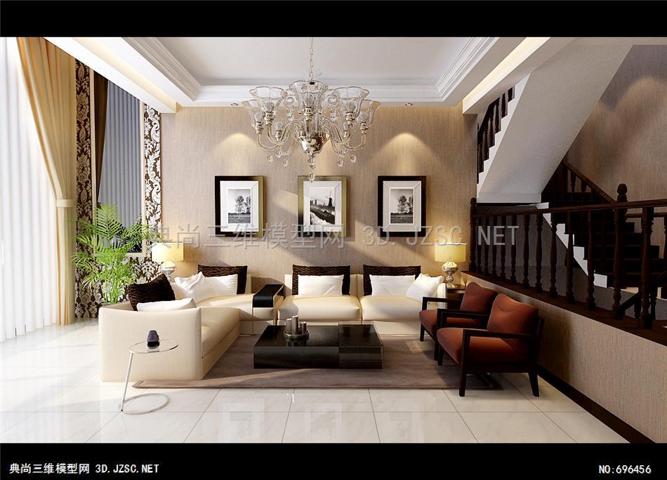 高清欧式客厅模型-晶轩设计084