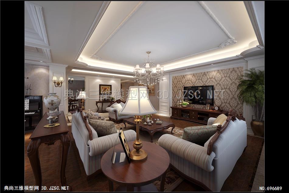 高清欧式客厅模型-晶轩设计6