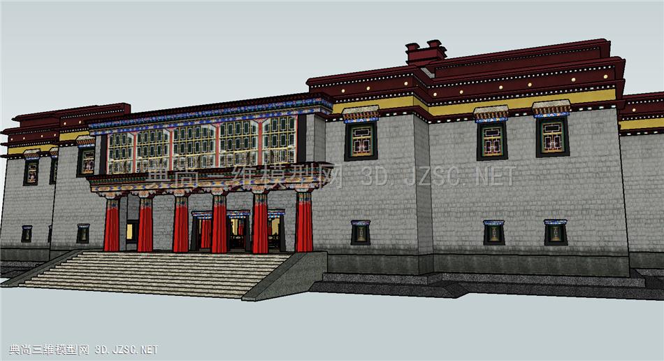 藏族精美建筑模型