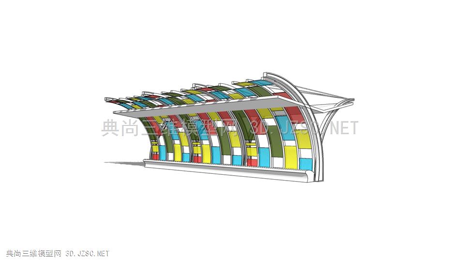 现代精品廊架座椅 (57)