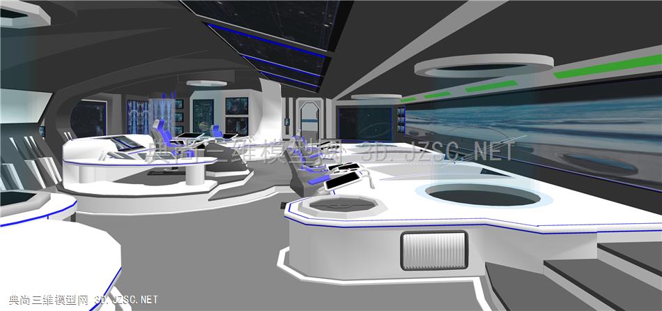 科幻场景太空舱 4 太空舱 船舱 外星飞船 太空舱展馆 太空舱饭店酒店 科技船舱 