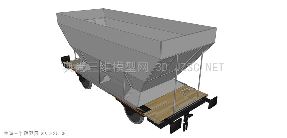 工业漏斗车13生产设备工业设备工业设施工具器材拉车推车su模型