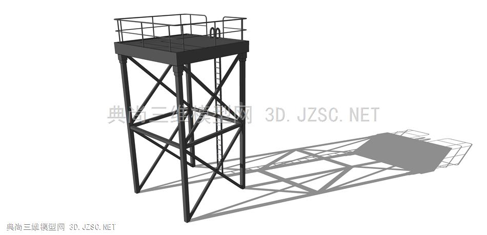 工地钢架平台 6  工业铁架操作平台 工业设施 工业设备 铁架 楼梯 移动铁架