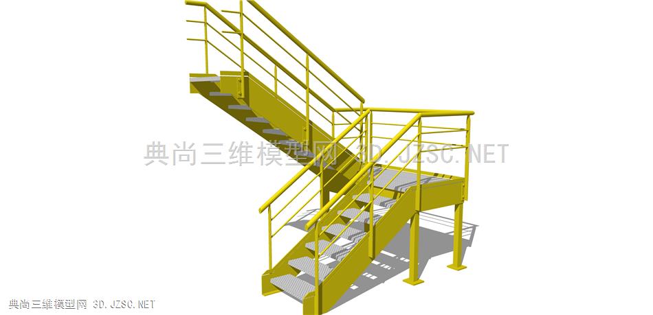 工业旋转楼梯 23 铁架楼梯 su模型