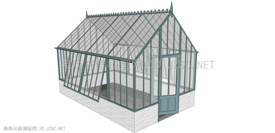 温室 (5) 玻璃棚 阳光房 种植棚 菜园 种植园 蔬菜棚 玻璃房 钢结构玻璃房