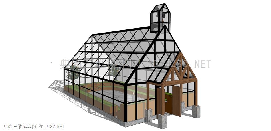 温室 (94)  玻璃棚 阳光房 种植棚 菜园 种植园 蔬菜棚 玻璃房 钢结构玻璃房 建筑 花园房