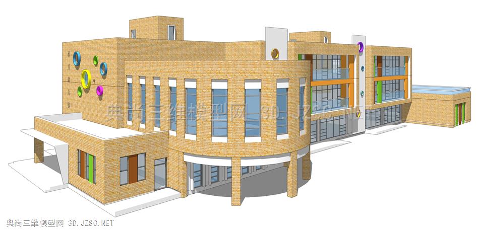 幼儿园 (2) 学校建筑 幼儿园建筑 学校教育模型