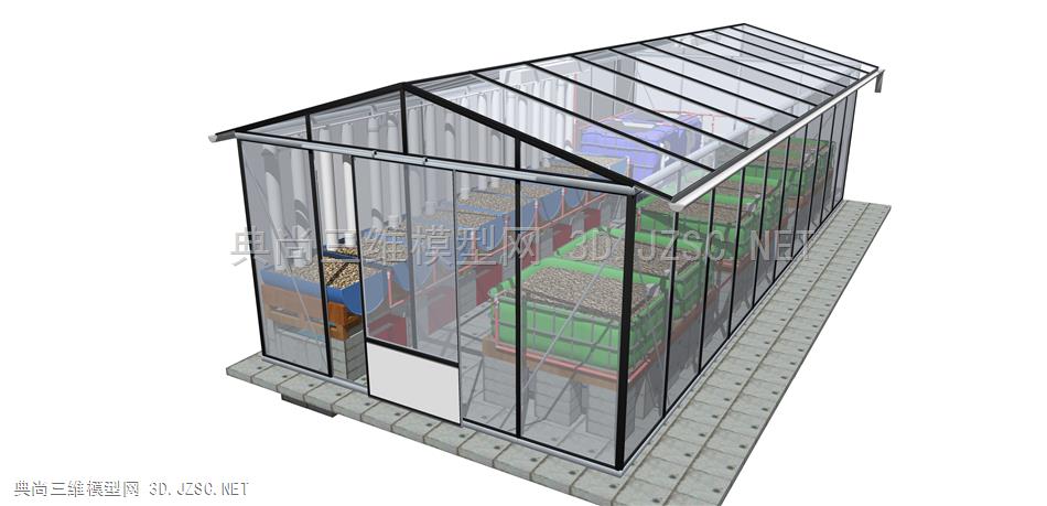 温室 (72)  玻璃棚 阳光房 种植棚 菜园 种植园 蔬菜棚 玻璃房 钢结构玻璃房 建筑 花园房