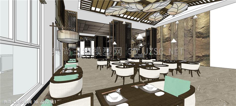 新中式餐厅 2  餐饮空间 餐厅 工业风餐厅  酒店餐厅 商城餐厅 饭店 饭堂 现代智能餐厅 西餐厅 中餐厅